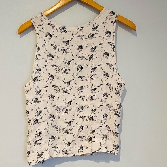 FREE PEOPLE Crinkle Printed Look Through Top in Tea Combo Size XS - Picture 5 of 8